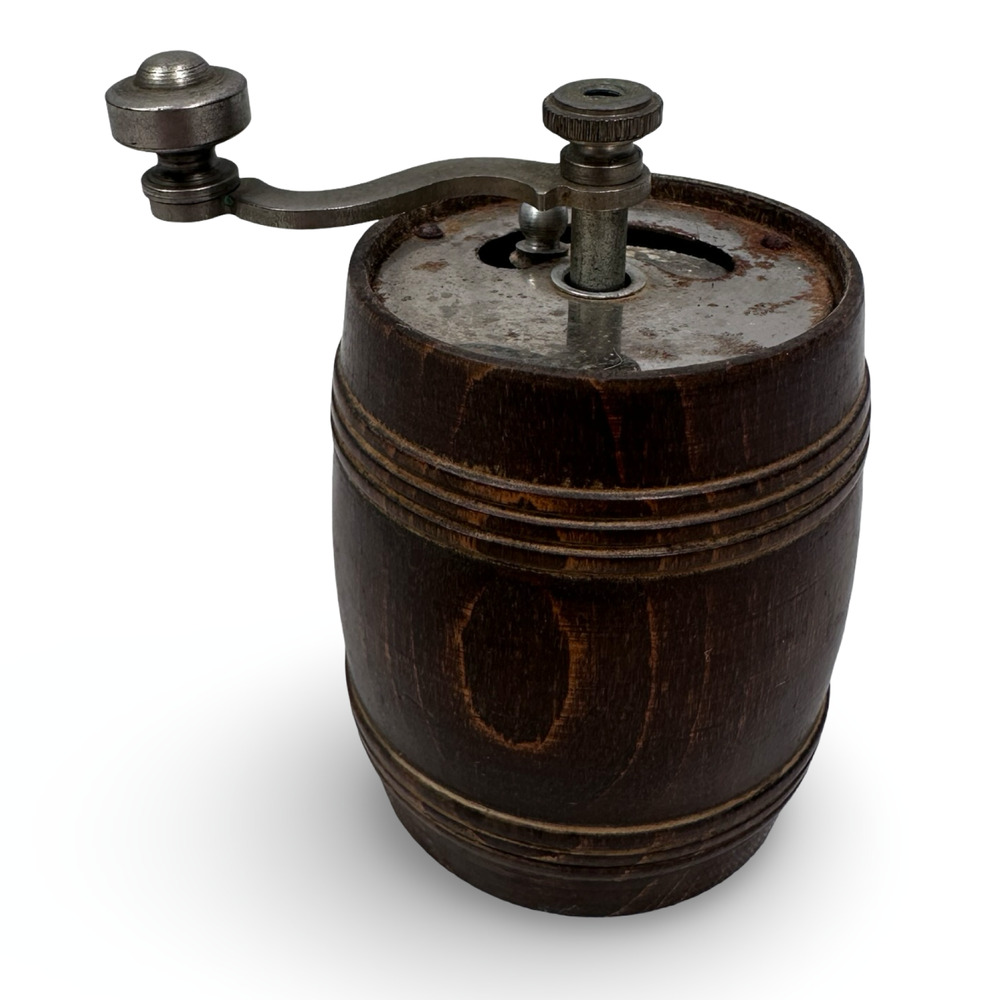 Vintage Marlux Pepper Grinder Wooden Barrel Shaped Mid Century Modern France - Picture 1 of 9